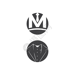燕尾服标志模板矢量符号奢华插图商业黑色男性裙子白色衣服领带衬衫图片