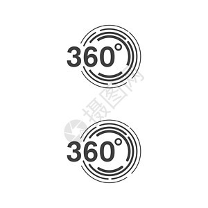 360 圈矢量图标设计它制作图案标识模拟几何学虚拟现实相机全景游戏界面旅游圆形背景图片