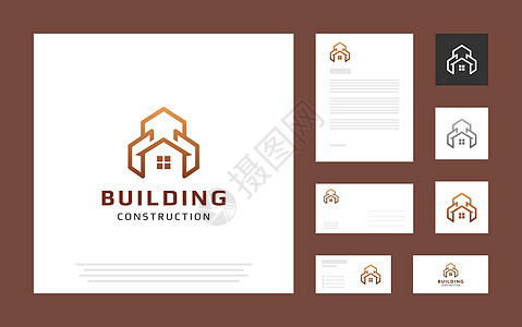 建筑业房地产抵押财产企业家的简单标志图片