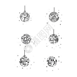 discobal 图标矢量图夜生活娱乐插图圆圈玻璃假期打碟机夜店派对闪光图片