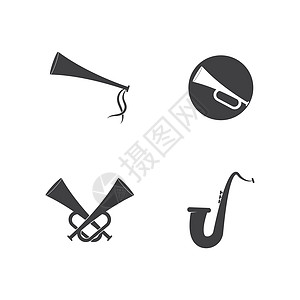 Vuvuzela 小号足球迷 带有 vuvuzela 或喇叭设计的足球矢量运动游戏风扇符号乐队音乐低音扇子锦标赛派对插图音乐会艺图片