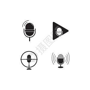 播客标志 vecto技术音乐会记录唱歌收音机演讲音乐娱乐铸件人声图片
