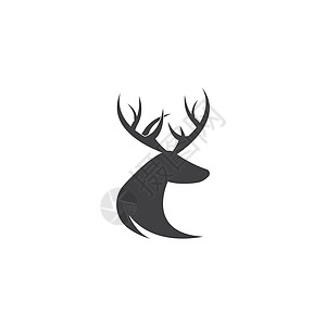 鹿标志模板 vecto野生动物鹿角羚羊哺乳动物标签驯鹿艺术标识动物绘画图片