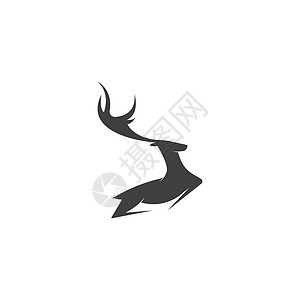 鹿标志模板 vecto标签喇叭插图羚羊动物标识鹿角鼻子打猎麋鹿图片