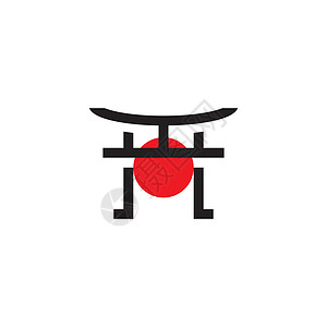 门日本矢量图标设计它制作图案神道旅行宝塔入口插图文化宗教避难所旅游建筑图片