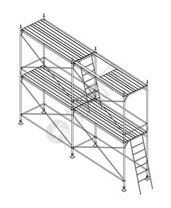预制脚手架 正字法矢量管道工程建筑学蓝图工业安全建筑工具职业草图图片