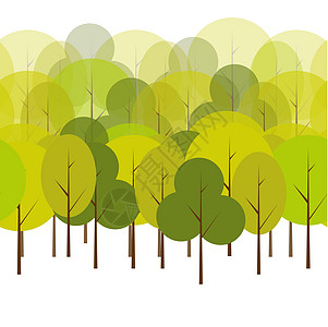 不同的树自然无缝图案背景矢量图织物花园绘画墙纸森林植物橡木枝条季节正方形图片