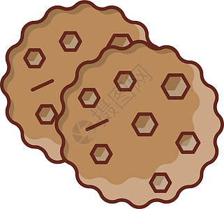 饼干点心饼干白色图标甜点小吃蛋糕烹饪巧克力食物插图奶油设计图片