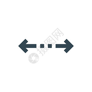 相反方向的箭头 拉伸或移动图标 在白色背景上孤立的种群矢量图插图导航水平路线互联网网络蓝色按钮街道硬币图片