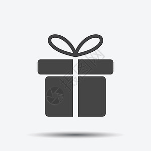 礼品盒图标 白色背景上的平面矢量图问候语正方形礼物盒收藏季节婚礼丝带插图庆典生日图片