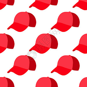 孤立在白色背景上的棒球红帽广告 广告模式股票矢量图设计图片