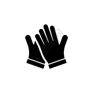家务图标防护园艺橡胶手套平面矢量 Ico设计图片