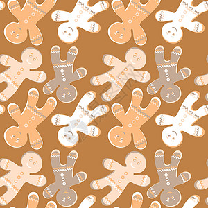 一个姜饼人 一个节日曲奇饼干 设计元件图书糖果食物项目笔记本明信片卷曲正方形纺织品包装图片