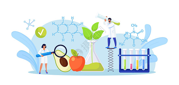 对水果 蔬菜进行研究的生物学家 人们在实验室种植植物 食品添加剂研究 基因工程 转基因食品 基因技术图片