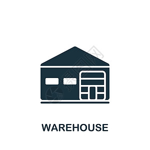 物流库存仓库图标 用于模板 网络设计和信息图的单色简单图标Name导游货物库存盒子服务男人商业货车中心工人设计图片