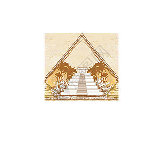 墨西哥奇琴伊察玛雅金字塔垃圾抽象卡热带太阳文化纪念碑历史楼梯旅游地下室宗教旅行图片