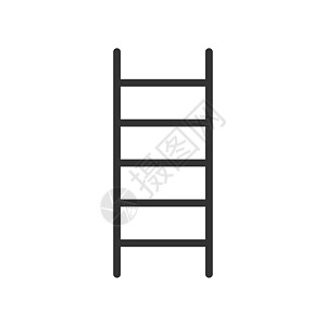 阶梯轮廓 ui web 图标 用于在白色背景上隔离的 web 移动和用户界面设计的阶梯矢量图标图片