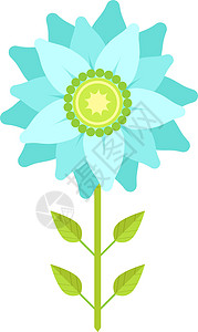 蓝花图标 种植绿色草原植物图片