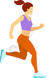 参加腿和运动鞋慢跑的活跃青年女子图片
