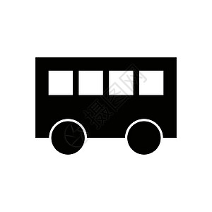 巴士双影图标 关于运输的矢量图片