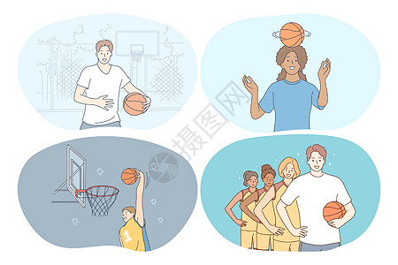 篮球 体育 团队竞赛概念图片