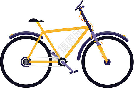 平色风格的自行车自行车脚踏车图标 双轮赛路竞技场体育比赛图片