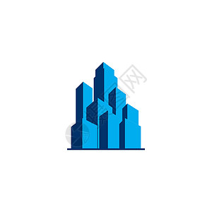 城市图标标识住宅金融公司房子建筑销售商业奢华蓝色图片