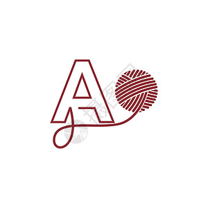 字母 A 和 线条图标设计插图 skein图片
