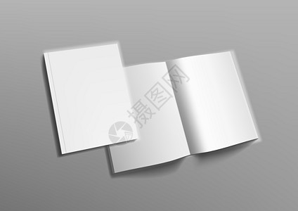 A3 或 A4 白空白半倍本小册子图片