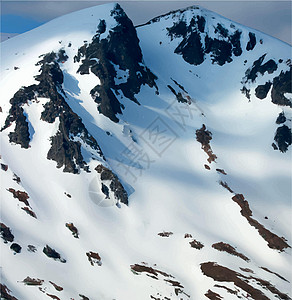 雪雪覆盖山岳和风景天空爬坡首脑全景旅行场景冰川滑雪森林岩石图片