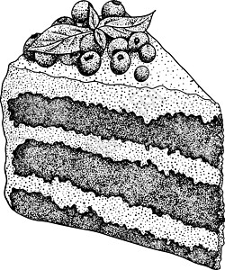 美味的甜点和甜点 手画出流行传统甜点的插图糖果糕点庆典彩页浆果美食假期早餐食谱盘子图片