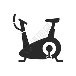 运动自行车健身图标活动身体插图健身房饮食机器训练俱乐部锻炼培训师图片