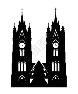 教科文组织国家教堂巴西利卡-矢量说明厄瓜多尔大教堂在白色上被孤立的教堂设计图片