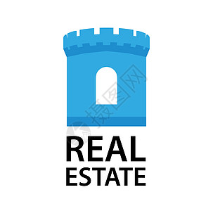 Logo与为房地产公司提供蓝色 白色和白色的Logo图片