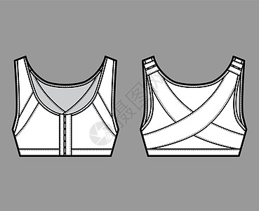 BR 姿态内衣技术时装图示 用宽度可调整的肩带 钩对眼封闭设计插图文胸服饰绘画小样女士男人比基尼胸部图片