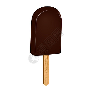 木棍上巧克力冰淇淋中的冰淇淋图片