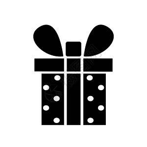 带弓的礼物盒 黑色的轮廓图片