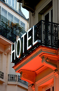 巴黎酒店标志背景图片