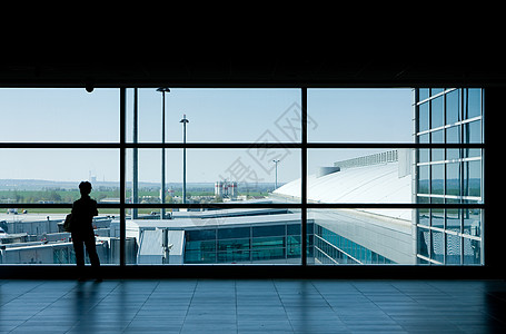 机场休息候候候机区 玻璃 飞机 登机 航班 椅子 商业图片