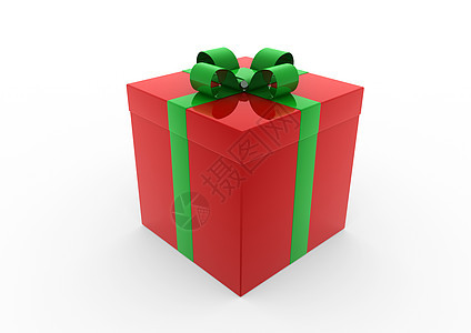 3d 红色绿色礼品盒图片