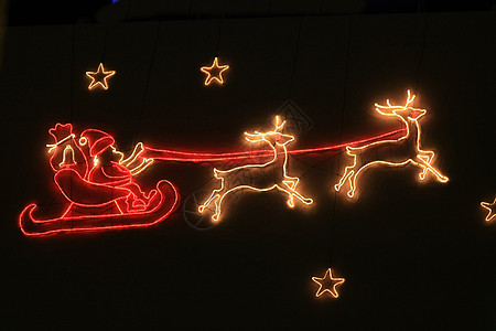 圣诞节闪电 雪橇骑雪橇图片