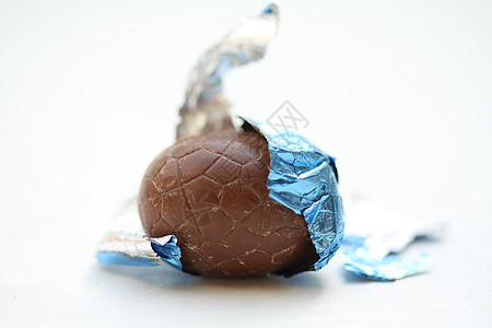 巧克力东面鸡蛋 蓝色包装背景图片