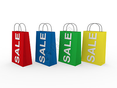 3d销售袋彩色 团体 商业 消费者 时尚 购物 营销图片