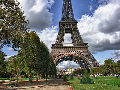 巴黎战神公园的艾菲尔铁塔 正方形 街道 法国 金属图片