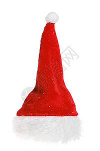 红色圣诞老人白帽子图片