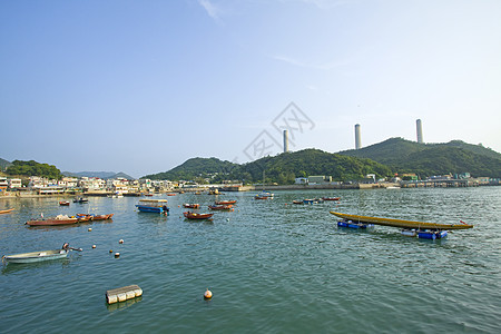 沿海地区 香港Lamma岛有多艘渔船 海洋图片