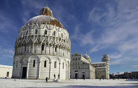 皮萨 Pisa 的浸礼会 草 建筑学 大教堂 欧洲背景图片