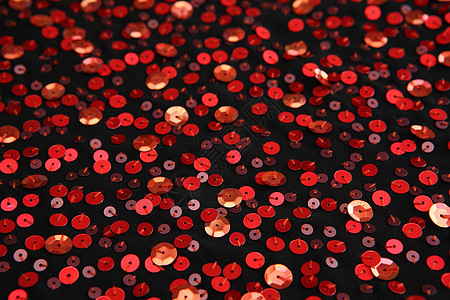 涂有红色锡的黑布 假期 杰出的 裙子 材料 缝纫 周末背景图片