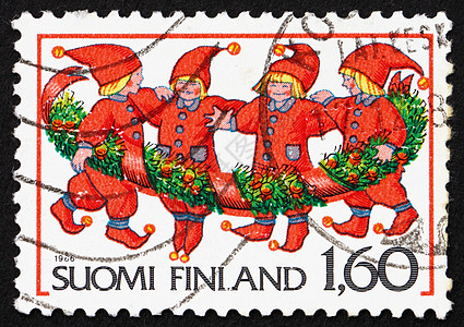 芬兰1986年 精灵 圣诞节 1986年图片