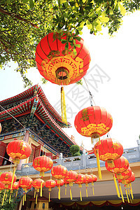 中国灯笼 装饰品 假期 街道 亚洲 佛教 曼谷背景图片